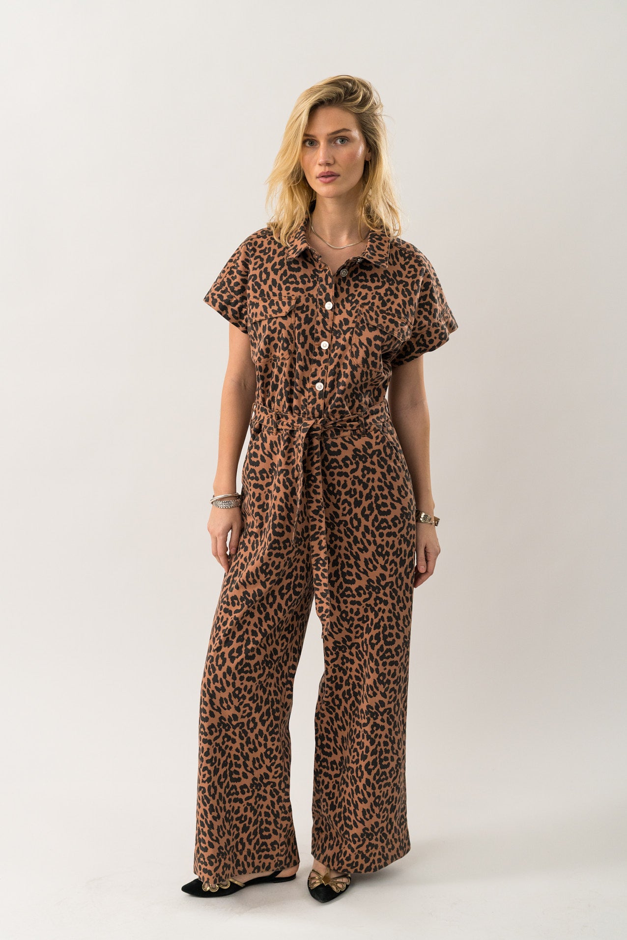 Lollys Laundry MathildeLL Jumpsuit SS Jumpsuit 72 Leopard Print