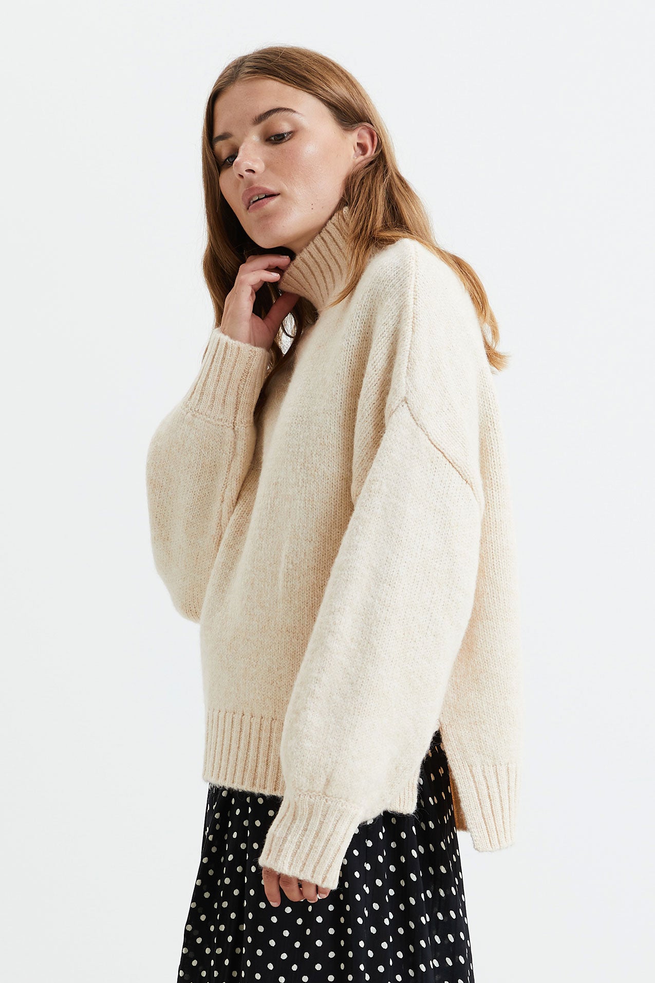 Lollys Laundry Mille Knit Jumper 02 Creme