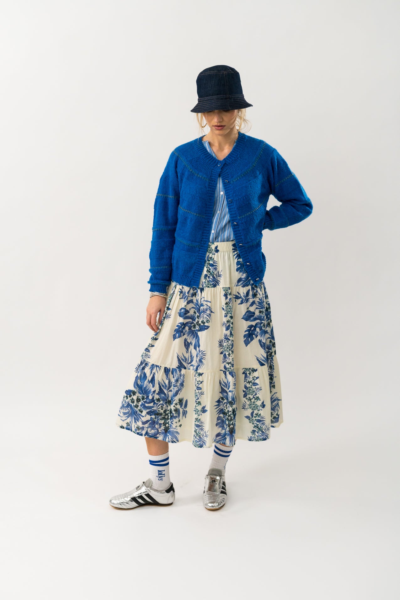 Lollys Laundry MorningLL Midi Skirt Skirt 20 Blue
