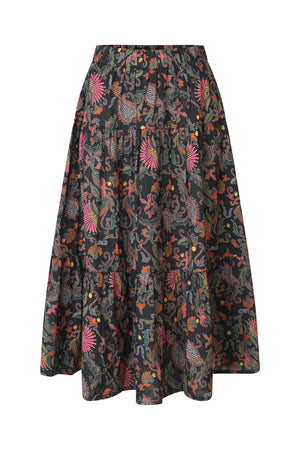 Lollys Laundry MorningLL Midi Skirt Skirt 74 Flower Print