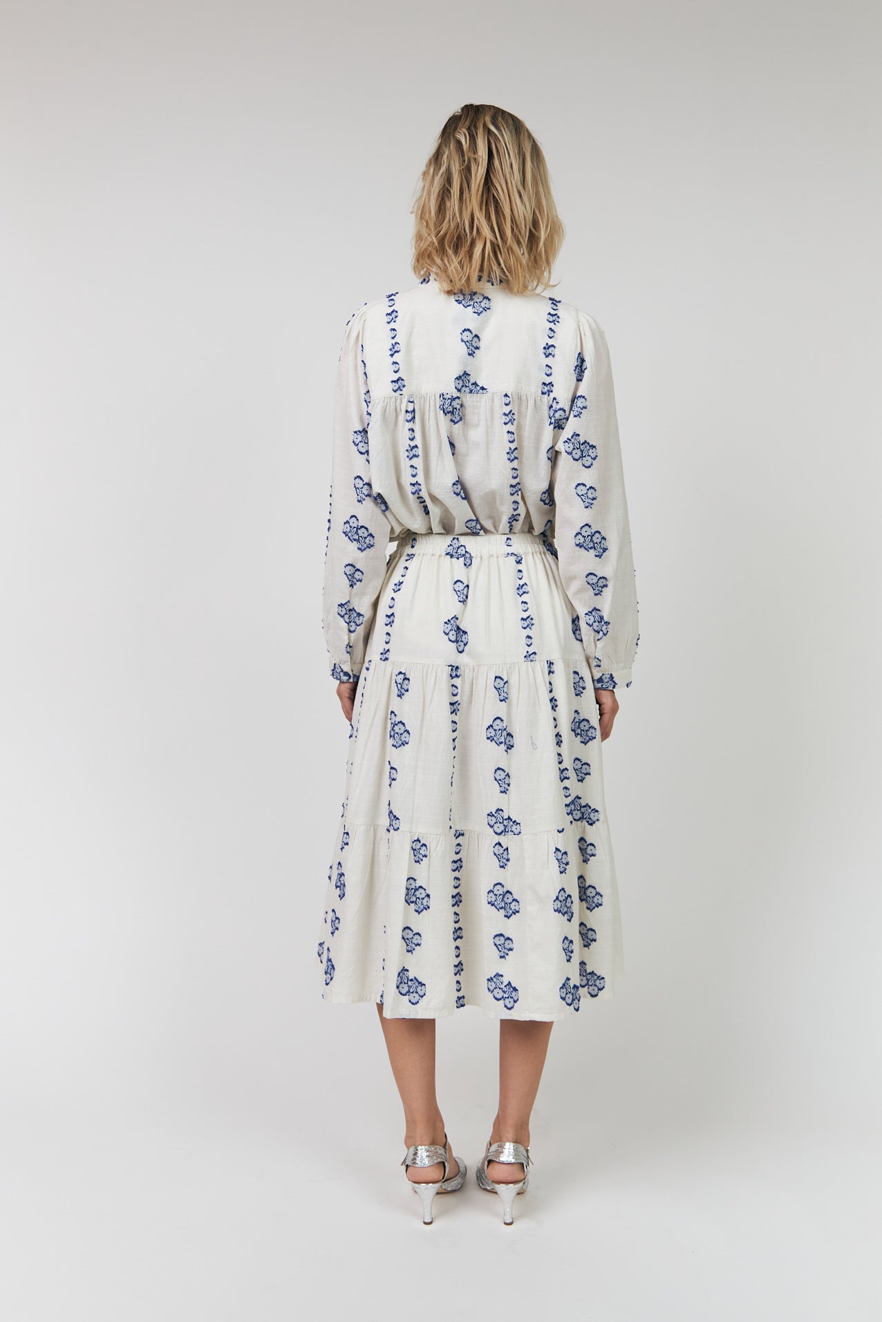 Lollys Laundry MorningLL Midi Skirt Skirt 02 Creme