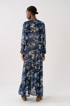 Lollys Laundry NeeLL Maxi Dress LS Dress 20 Blue
