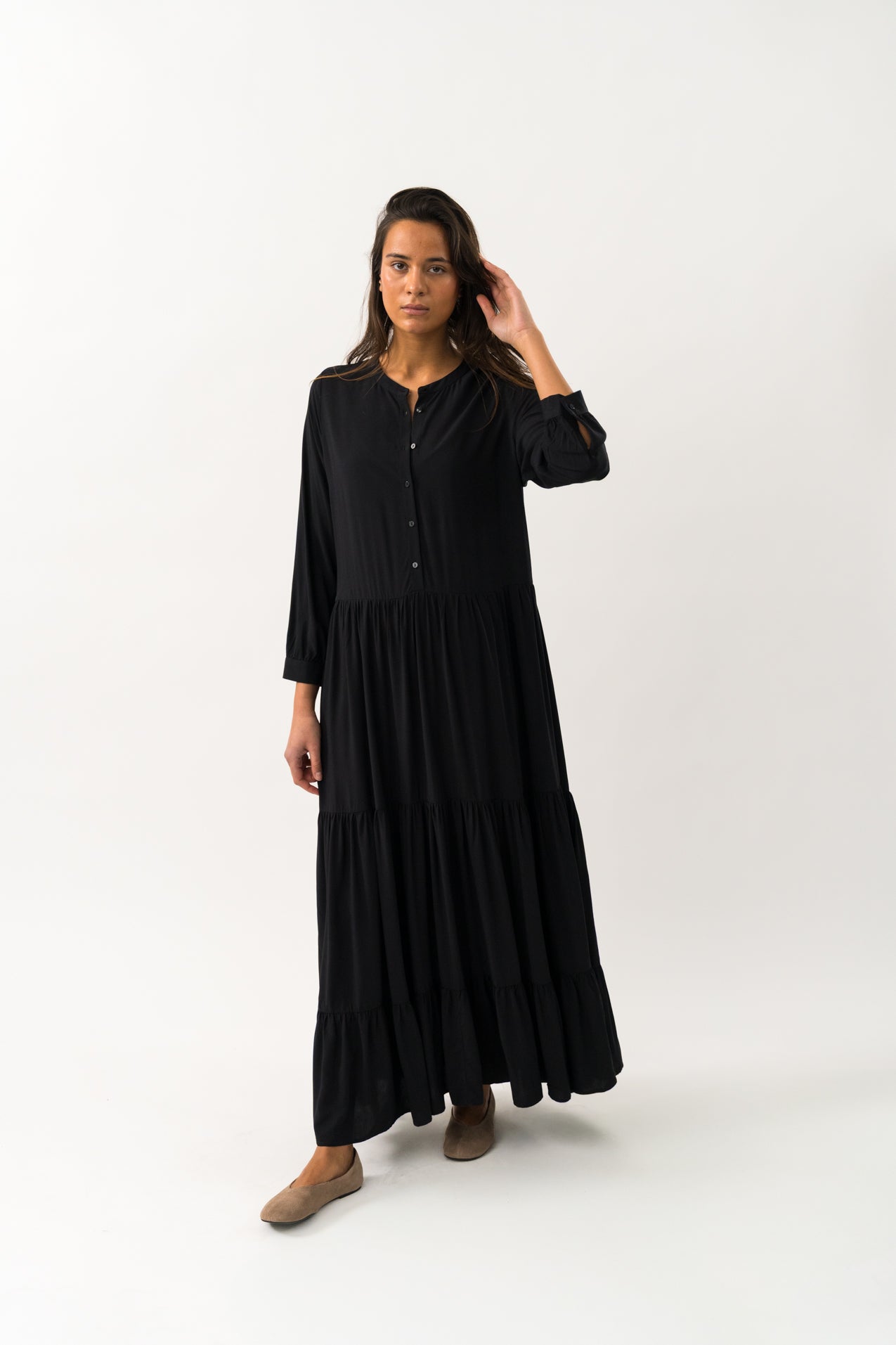 Lollys Laundry NeeLL Maxi Dress LS Dress 99 Black