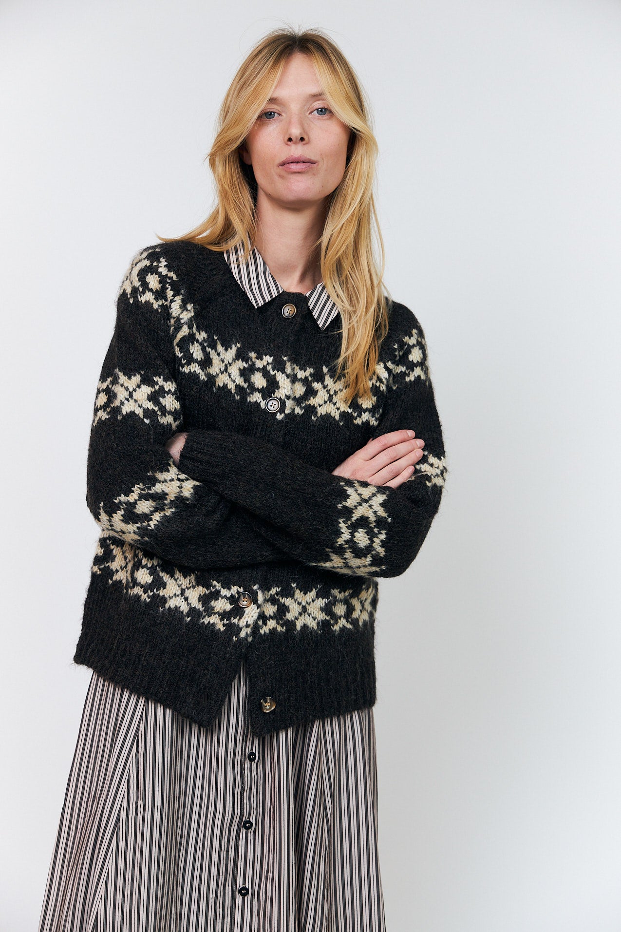 Lollys Laundry PadovaLL Cardigan Knit Cardigan 87 Dark Mokka