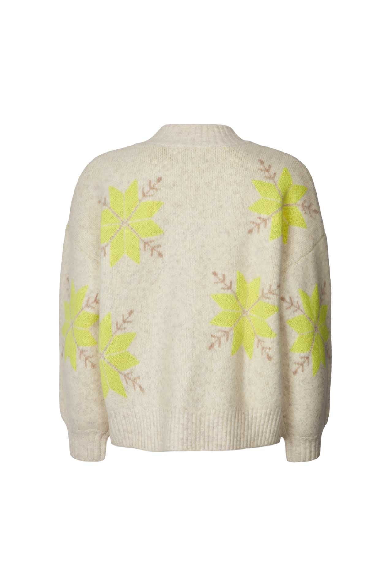 Lollys Laundry Paisley Cardigan Jumper 02 Creme