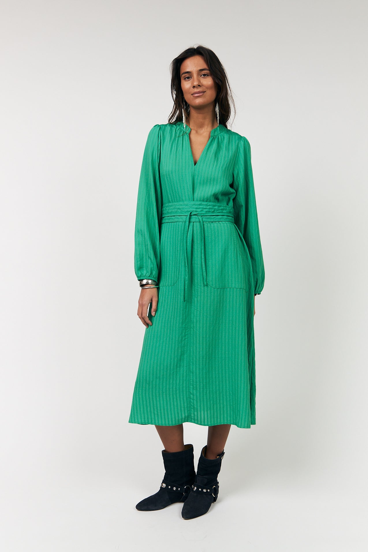Lollys Laundry ParisLL Midi Dress Dress 40 Green