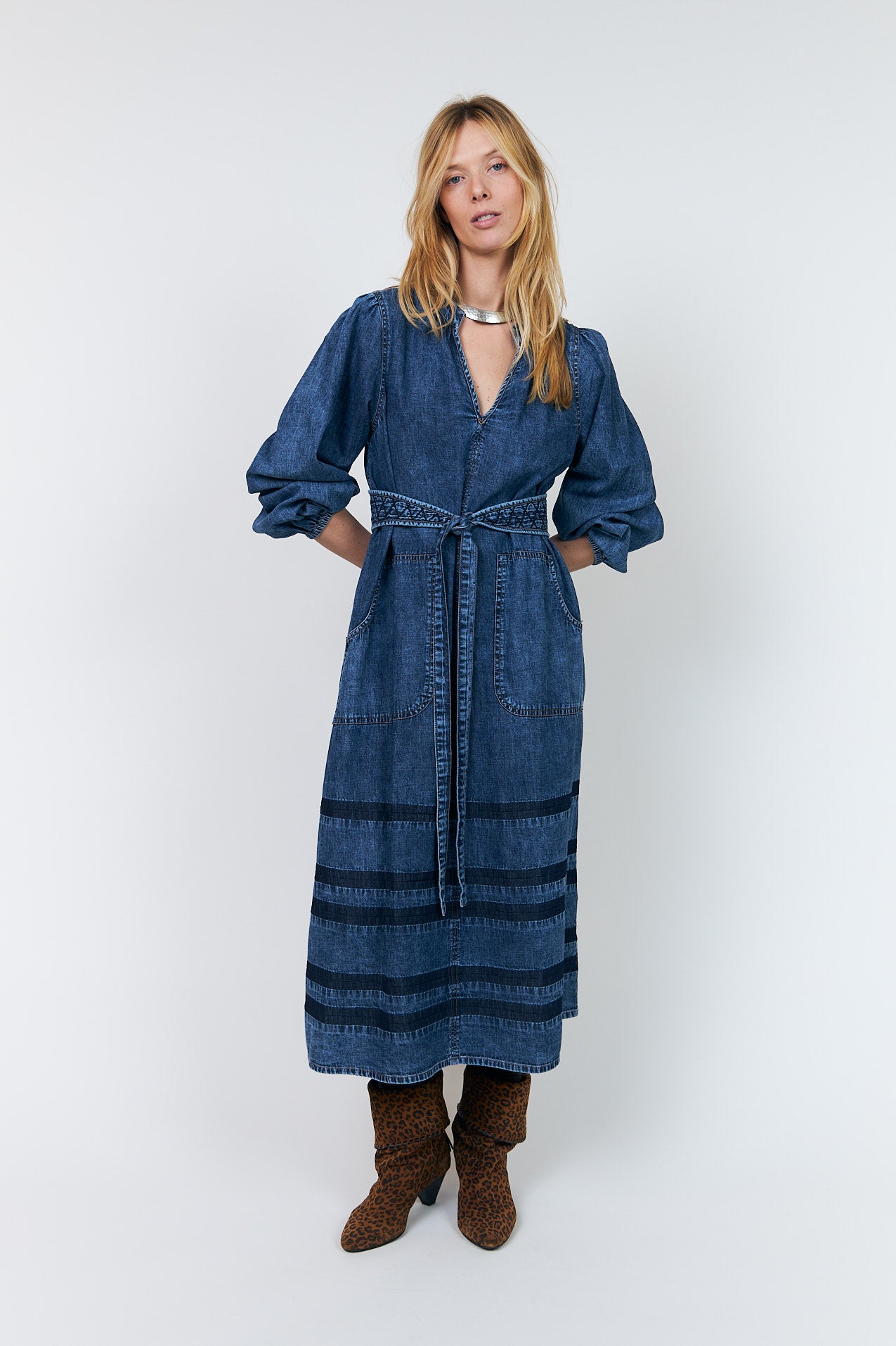 Lollys Laundry ParisLL Midi Dress Dress 20 Blue