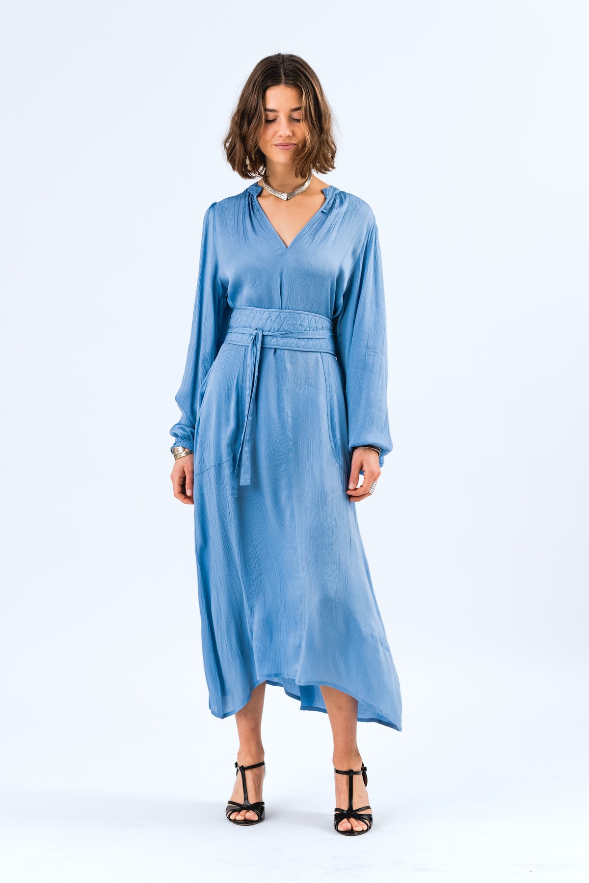 Lollys Laundry ParisL Midi Dress Dress 20 Blue