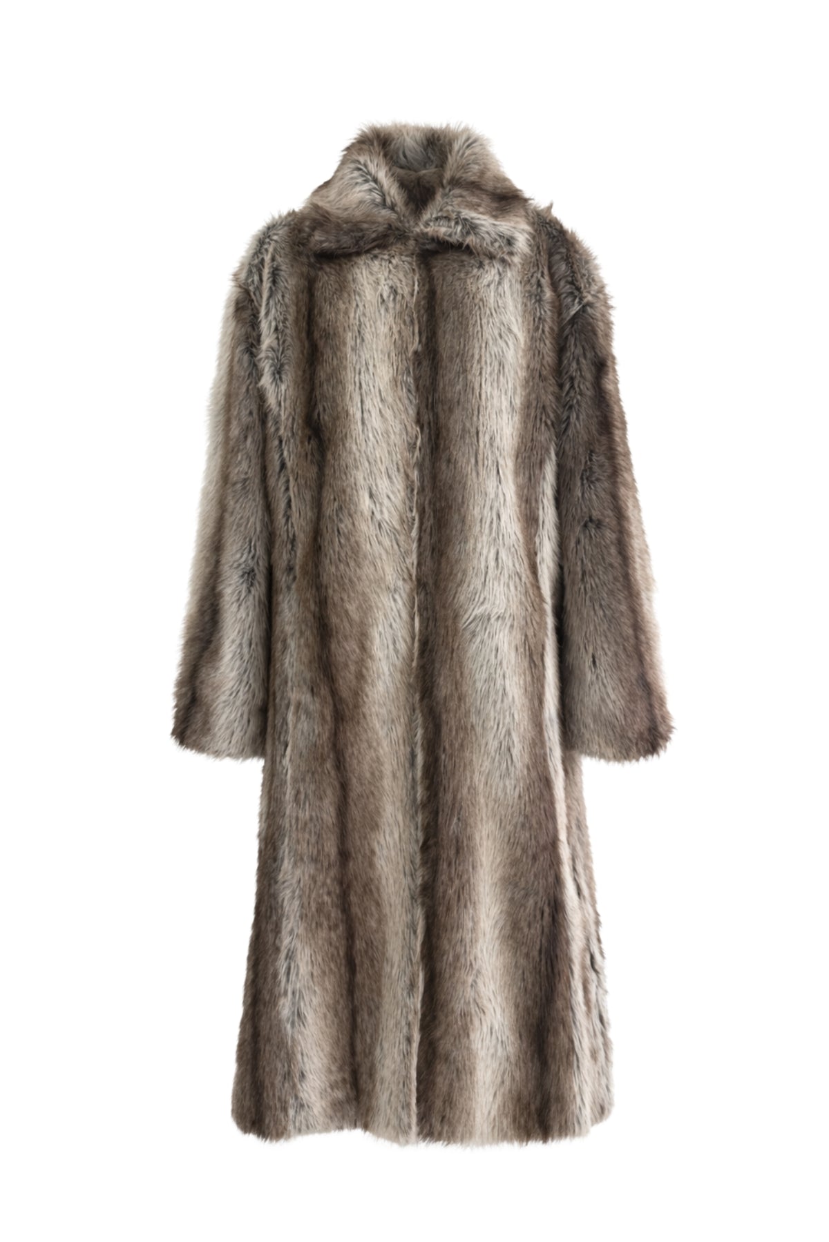 PetuniaLL Long Faux Fur Jacket - Brown