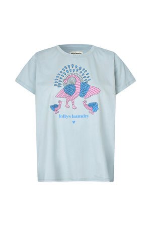 Lollys Laundry RomaLL T-Shirt Peacock T-shirt 22 Light Blue