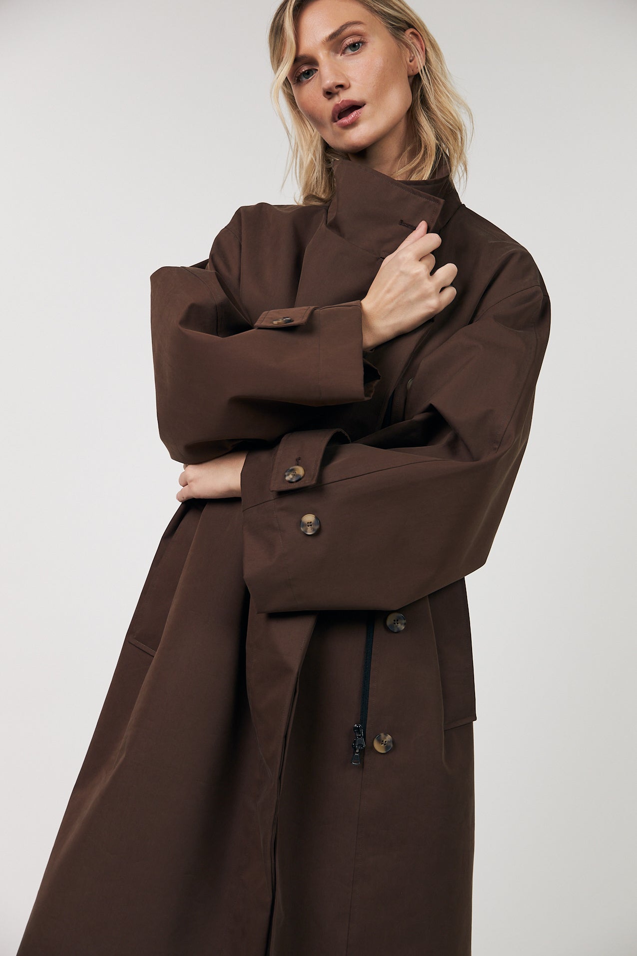 RussiLL long Coat - Dark Mokka