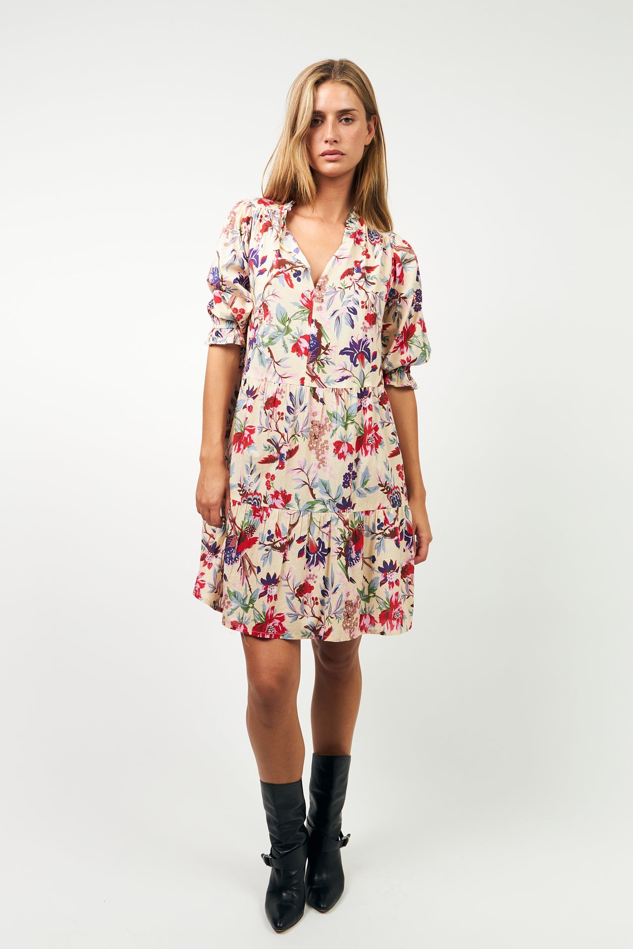 SabineLL Short Dress - 74 Flower Print