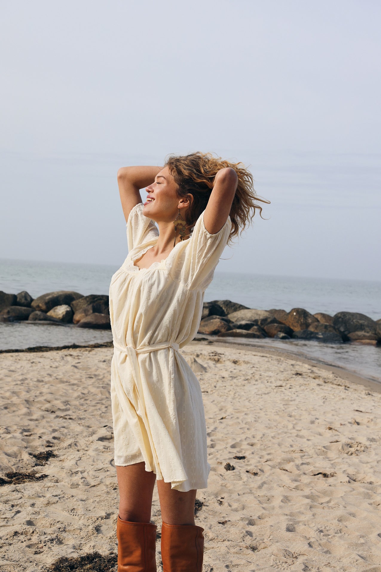 Lollys Laundry SasharLL Short Dress Dress 02 Creme