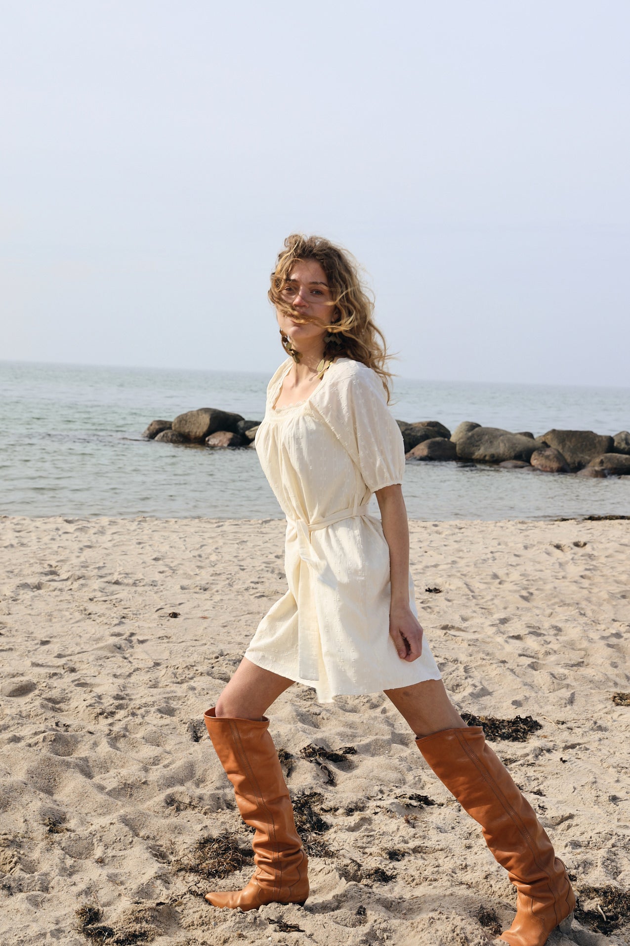 Lollys Laundry SasharLL Short Dress Dress 02 Creme