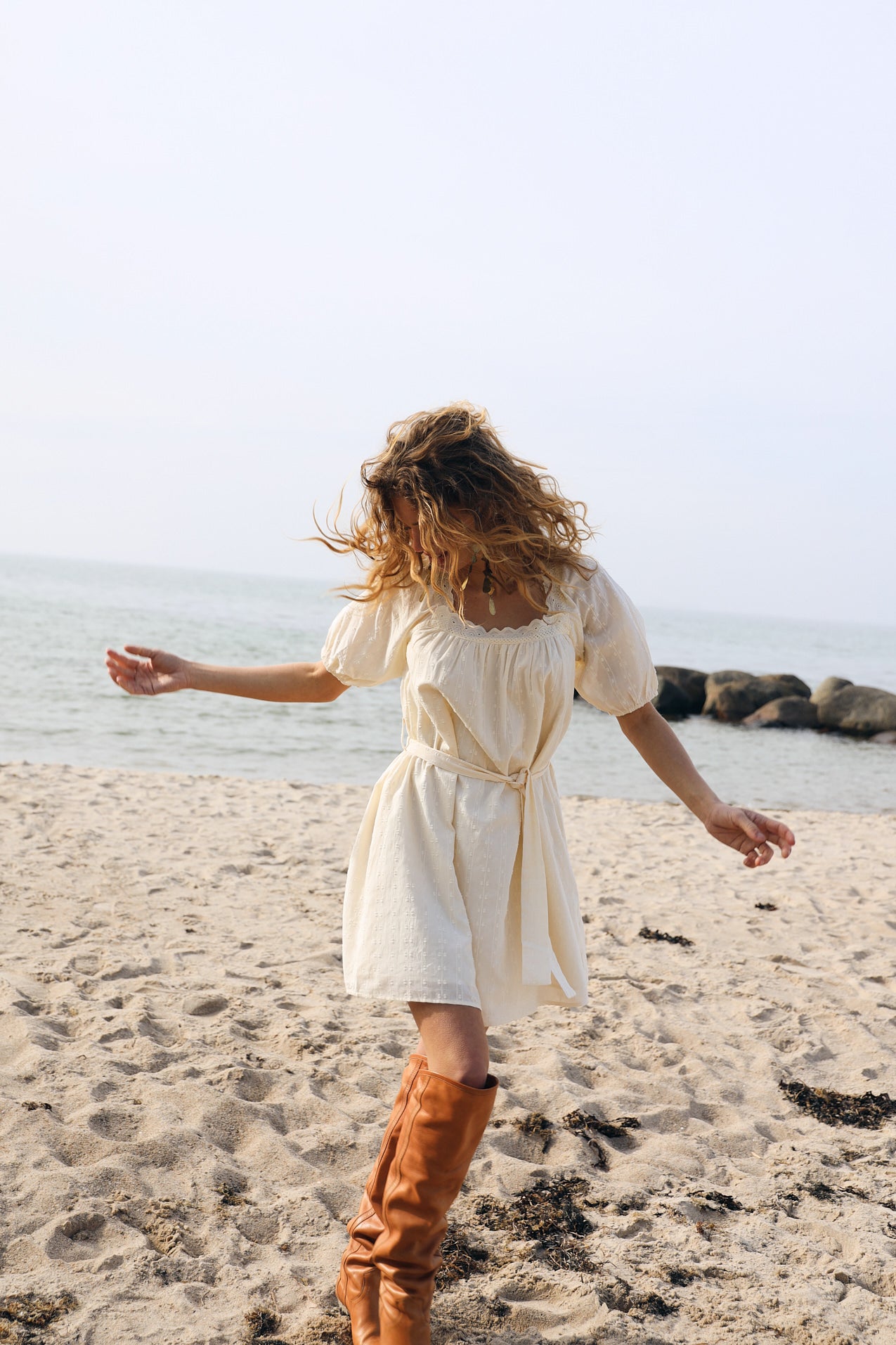 Lollys Laundry SasharLL Short Dress Dress 02 Creme