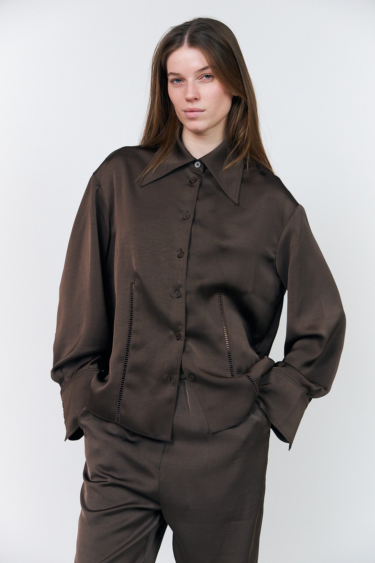 Lollys Laundry SolLL Shirt Shirt 87 Dark Mokka