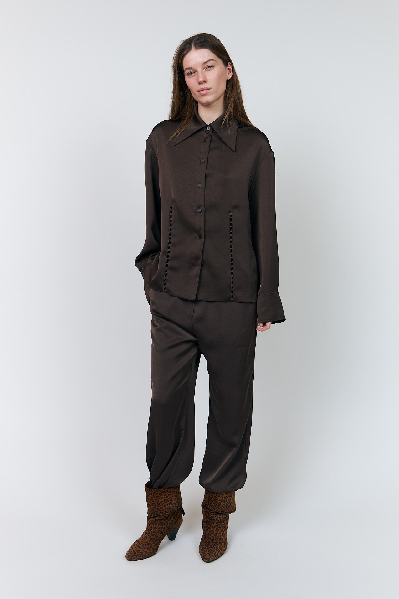 Lollys Laundry SolLL Shirt Shirt 87 Dark Mokka