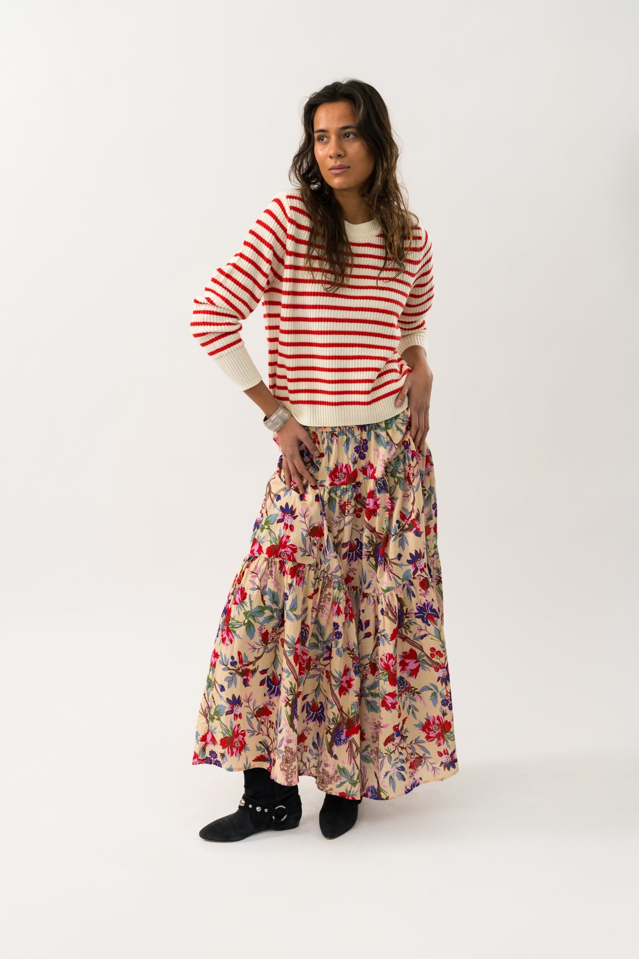 Lollys Laundry SunsetLL Maxi Skirt Skirt 74 Flower Print