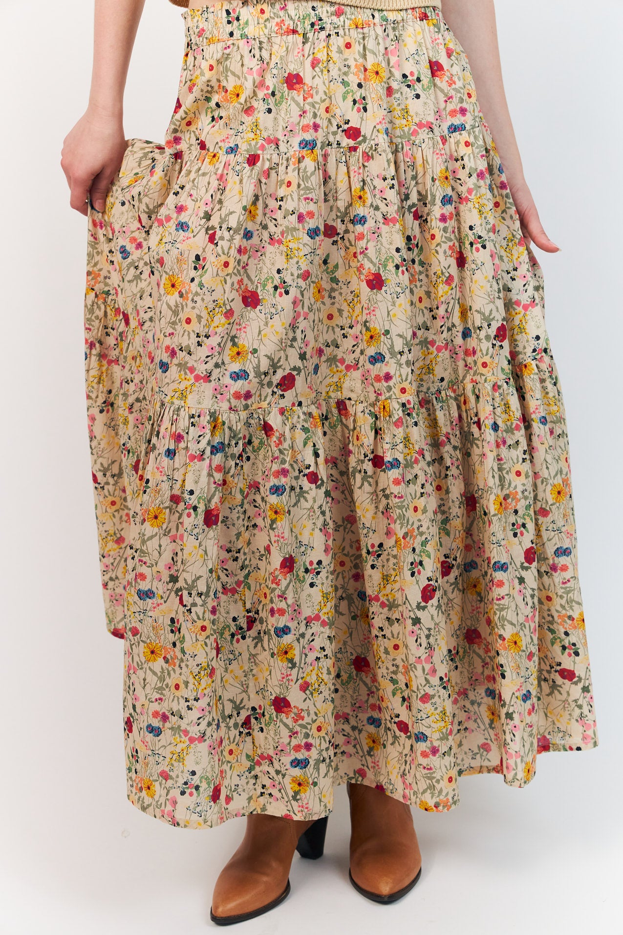 SunsetLL Maxi Skirt - Flower Print