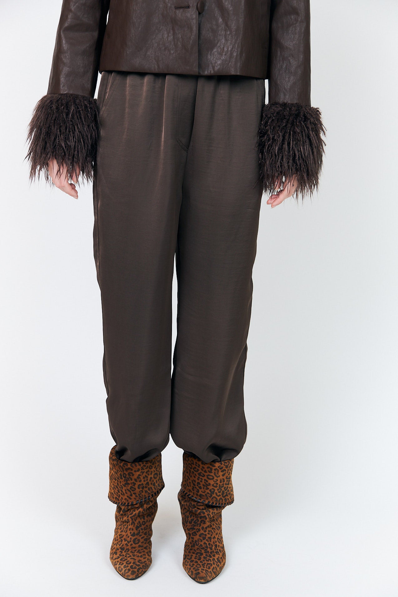 Lollys Laundry TalmaLL Pants Pants 87 Dark Mokka