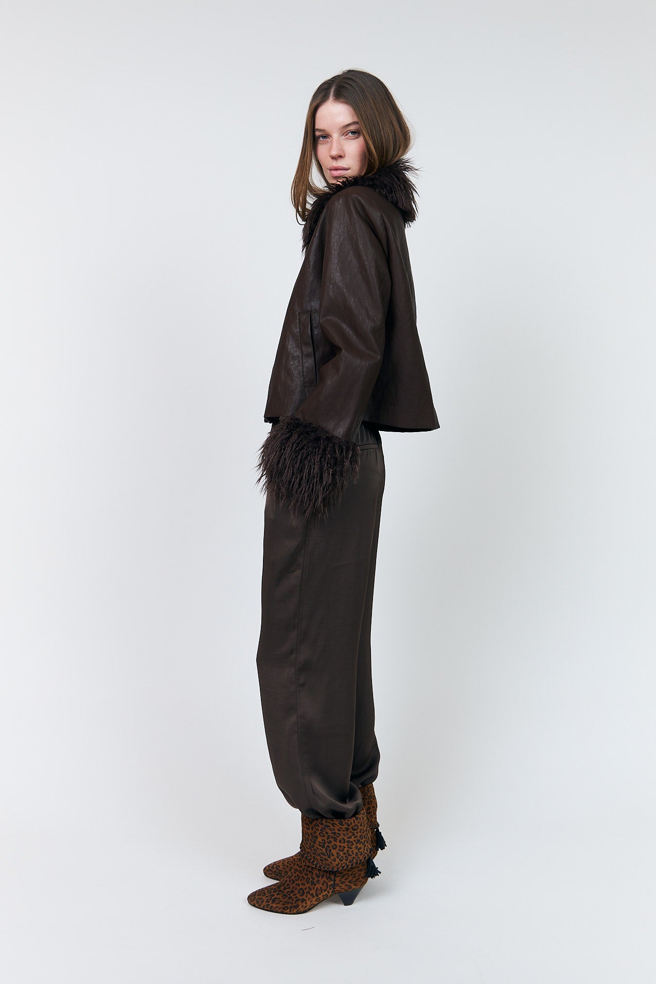 Lollys Laundry TalmaLL Pants Pants 87 Dark Mokka