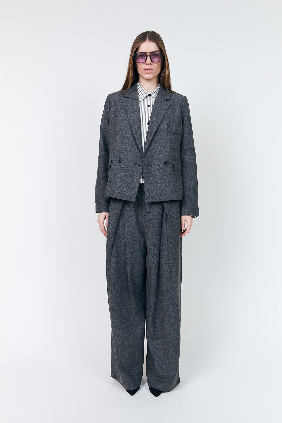 Lollys Laundry ZolaLL Pants Pants 15 Dark Grey Melange