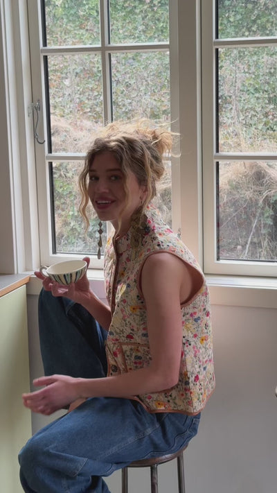 Lollys Laundry CairoLL Quilted Vest Vest 74 Flower Print