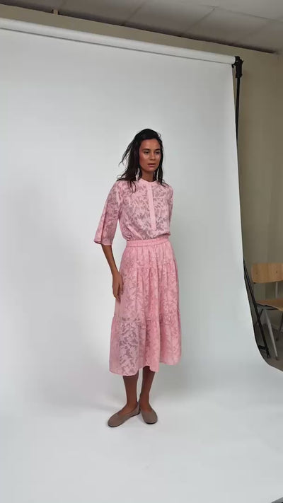 Lollys Laundry MorningLL Midi Skirt Skirt 84 Light Pink