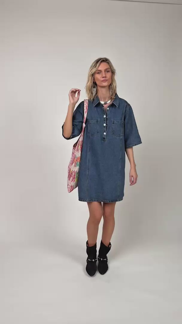 Lollys Laundry MolaLL Denim Dress Dress 20 Blue