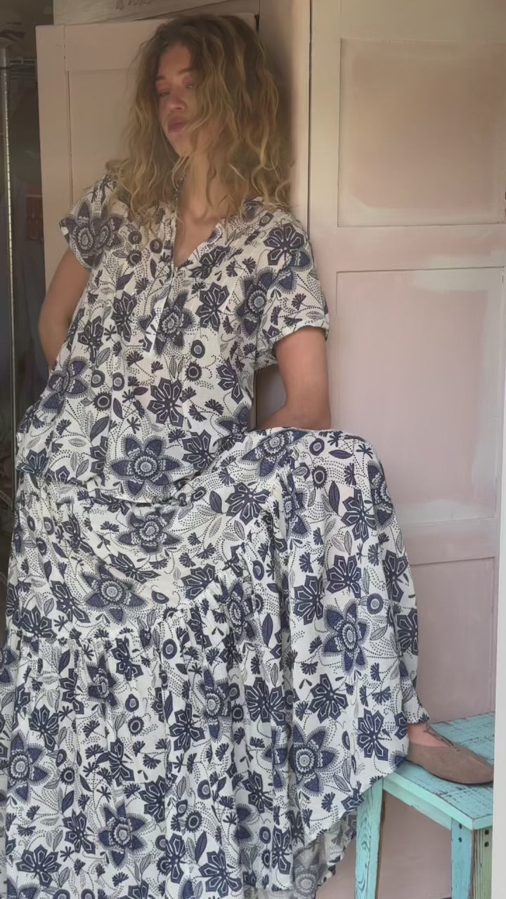 Lollys Laundry SunsetLL Maxi Skirt Skirt 20 Blue