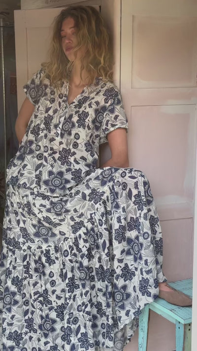 Lollys Laundry SunsetLL Maxi Skirt Skirt 20 Blue