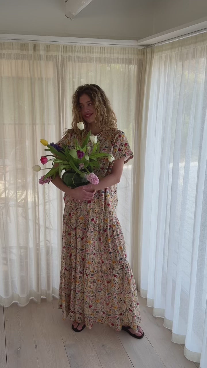 Lollys Laundry SunsetLL Maxi Skirt Skirt 74 Flower Print