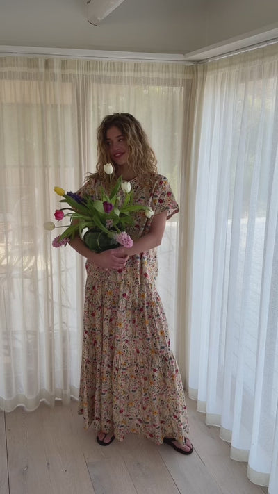 Lollys Laundry SunsetLL Maxi Skirt Skirt 74 Flower Print