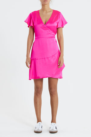 Miranda Wrap around dress - Pink